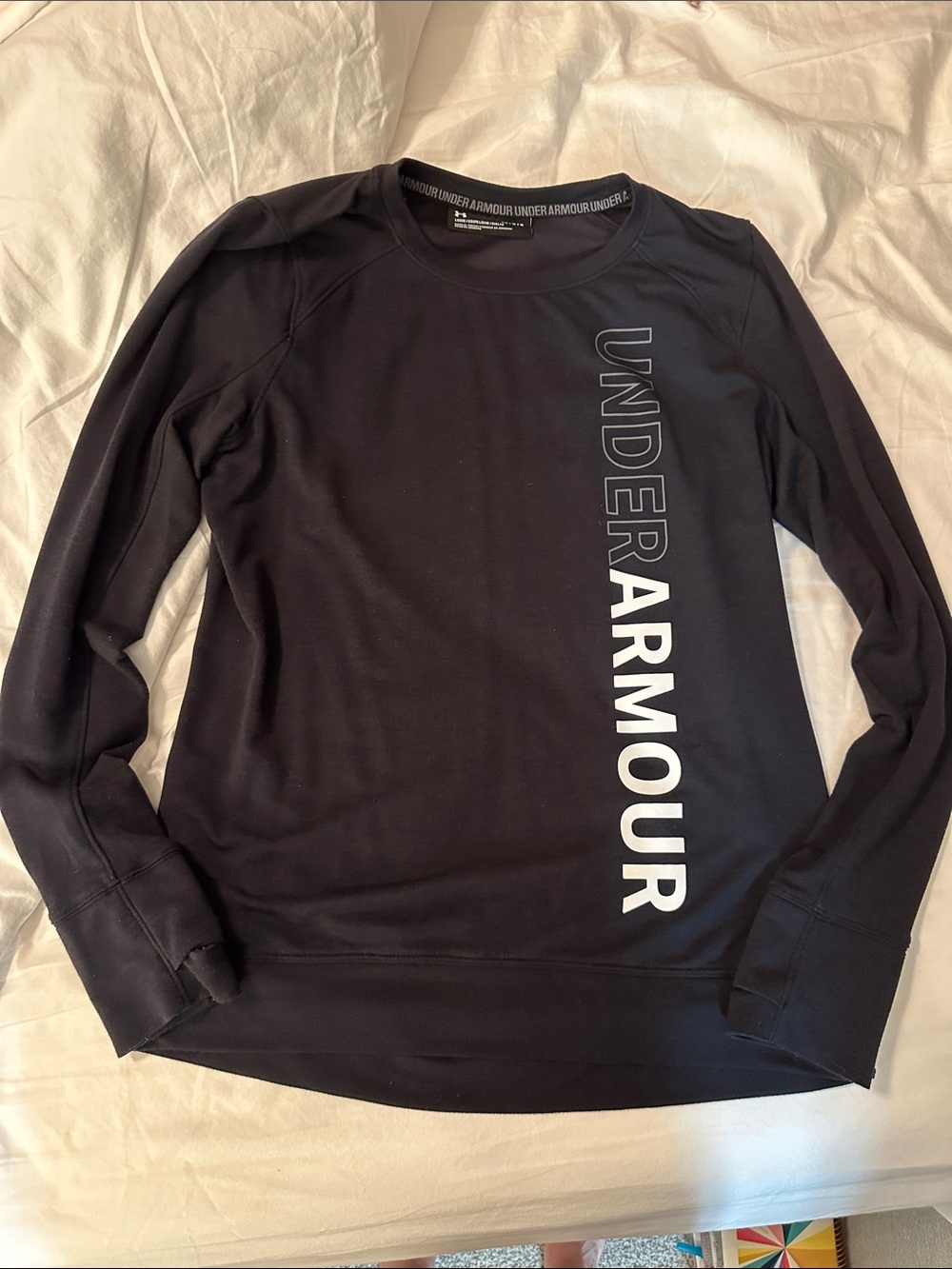 Under Armour Black Cozy Crewneck graphic long sleeve